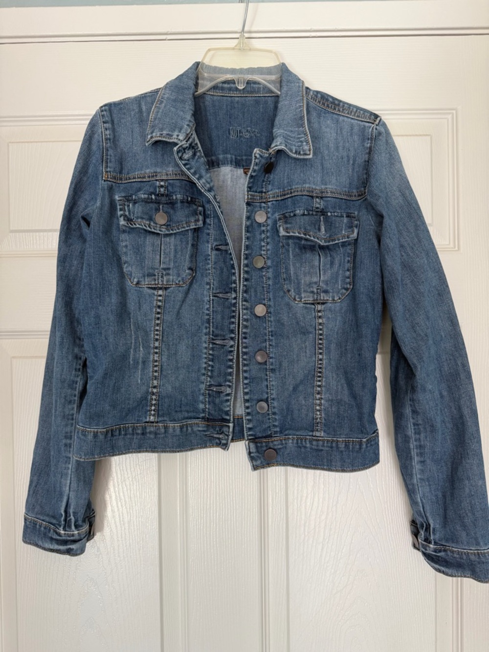 Kut from the Kloth Light Blue Washed Denim Jacket